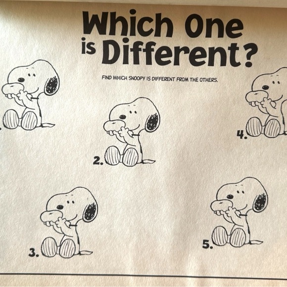 Vintage 1997 Peanuts Activity Tablet - Unused Pages - Snoopy & Woodstock - Picture 8 of 13